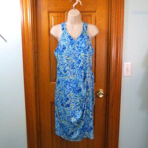 Stella Parker Dress Blues Sleeveless V-Neck Stretch Size Large